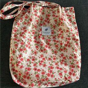 Floral Canvas Tote Bag